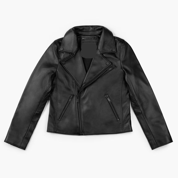 Black Biker Leather Jacket for Women - Biker Jacket 