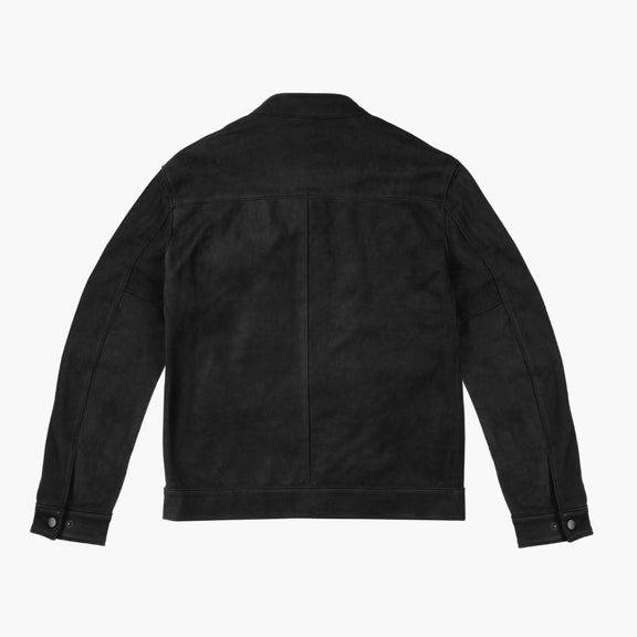 Men’s Roadster Black Matte Suede Leather Jacket - Genuine Leather Jacket 