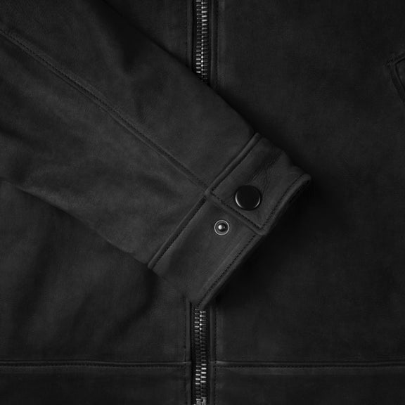 Men’s Roadster Black Matte Suede Leather Jacket - Genuine Leather Jacket 
