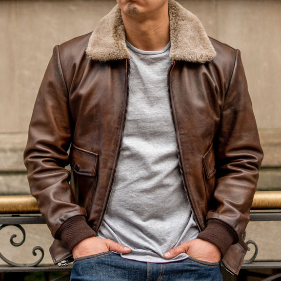 men’s shearling jacket, men’s leather bomber jacket, brown leather aviator jacket, shearling flying jacket, b3 bomber jacket, men’s brown leather jacket, genuine leather jacket, waxed leather jacket, real shearling jacket, vintage leather bomber, aviator shearling coat, leather bomber jacket mens, motorcycle leather bomber jacket, men’s winter leather jacket.