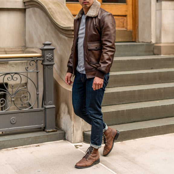 men’s shearling jacket, men’s leather bomber jacket, brown leather aviator jacket, shearling flying jacket, b3 bomber jacket, men’s brown leather jacket, genuine leather jacket, waxed leather jacket, real shearling jacket, vintage leather bomber, aviator shearling coat, leather bomber jacket mens, motorcycle leather bomber jacket, men’s winter leather jacket.