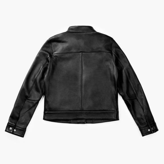 Women’s Black Leather Bomber Jacket – Genuine Lambskin Moto Racer Style 
