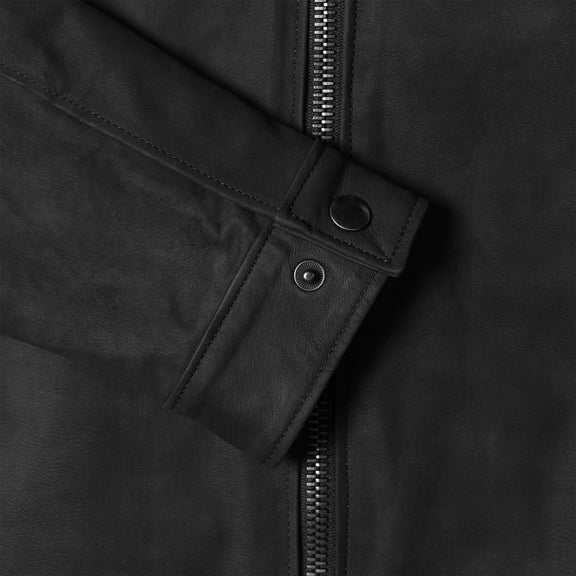 Men’s Black Leather Cafe Racer Jacket – Suede Leather Jacket. 