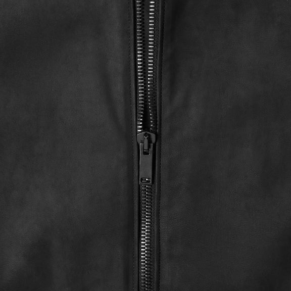 Men’s Black Leather Cafe Racer Jacket – Suede Leather Jacket. 