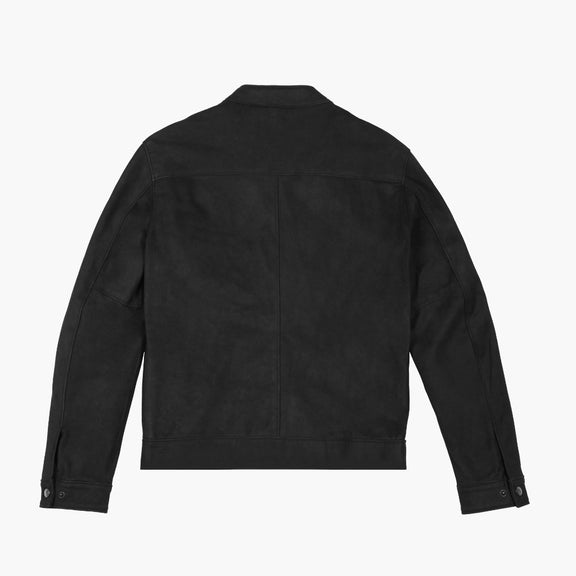 Men’s Black Leather Cafe Racer Jacket – Suede Leather Jacket. 