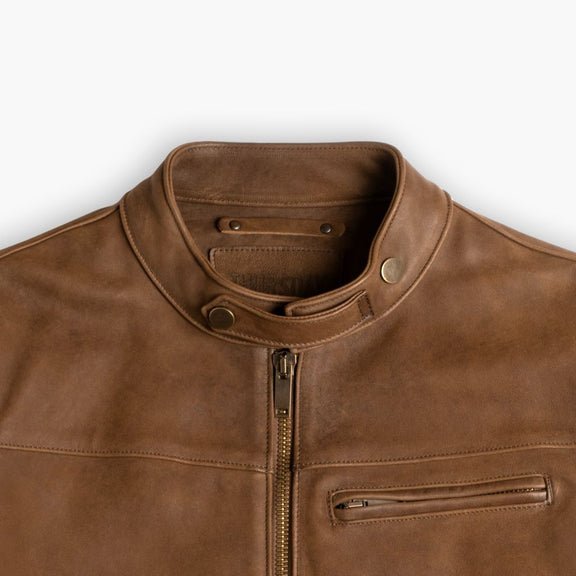 Men’s Burnt Copper Leather Jacket - Real Leather jacket 