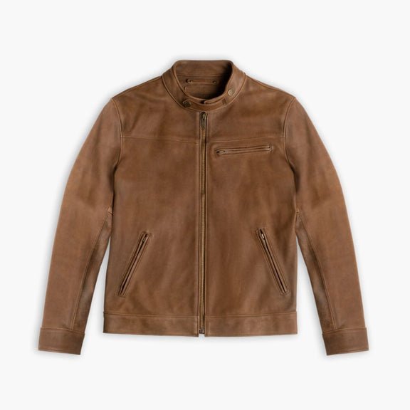 Men’s Burnt Copper Leather Jacket - Real Leather jacket 