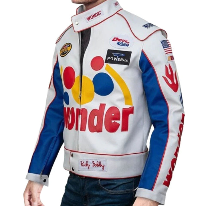 Ricky Bobby Wonder Bread Racing Jacket – Faux Leather – Talladega Nights Movie Replica – Halloween & Cosplay Costume 