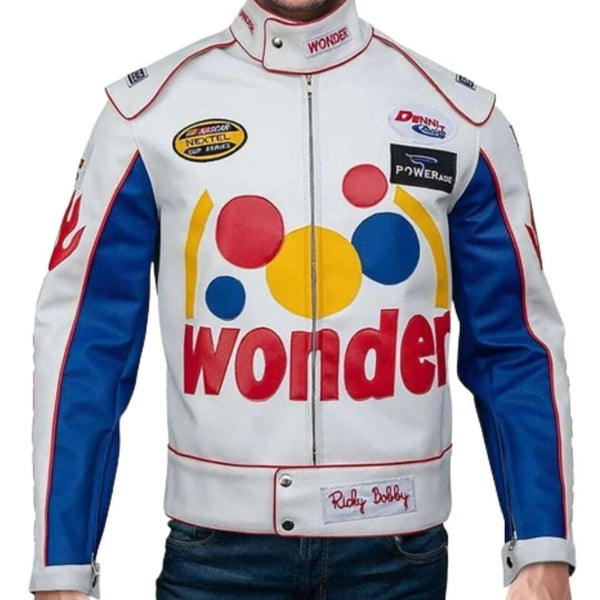 Ricky Bobby Wonder Bread Racing Jacket – Faux Leather – Talladega Nights Movie Replica – Halloween & Cosplay Costume 